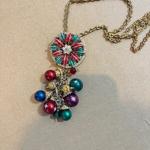 Lunch at the ritz Christmas pendant necklace